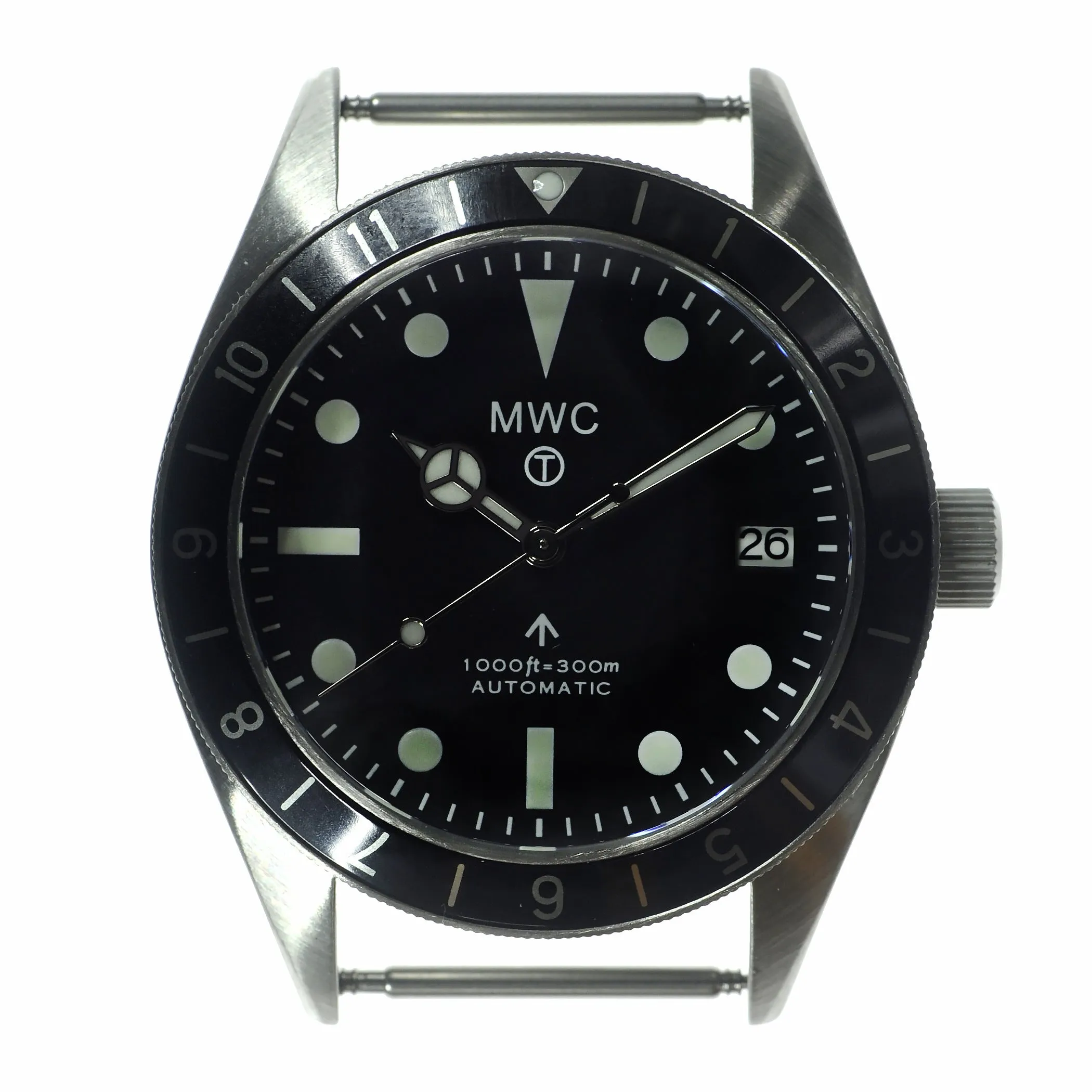 MWC Classic 1960s Pattern Automatic Dual Time Zone Divers Pattern Watch with Sapphire Crystal