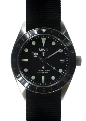 MWC Classic 1960s Pattern Automatic Dual Time Zone Divers Pattern Watch with Sapphire Crystal