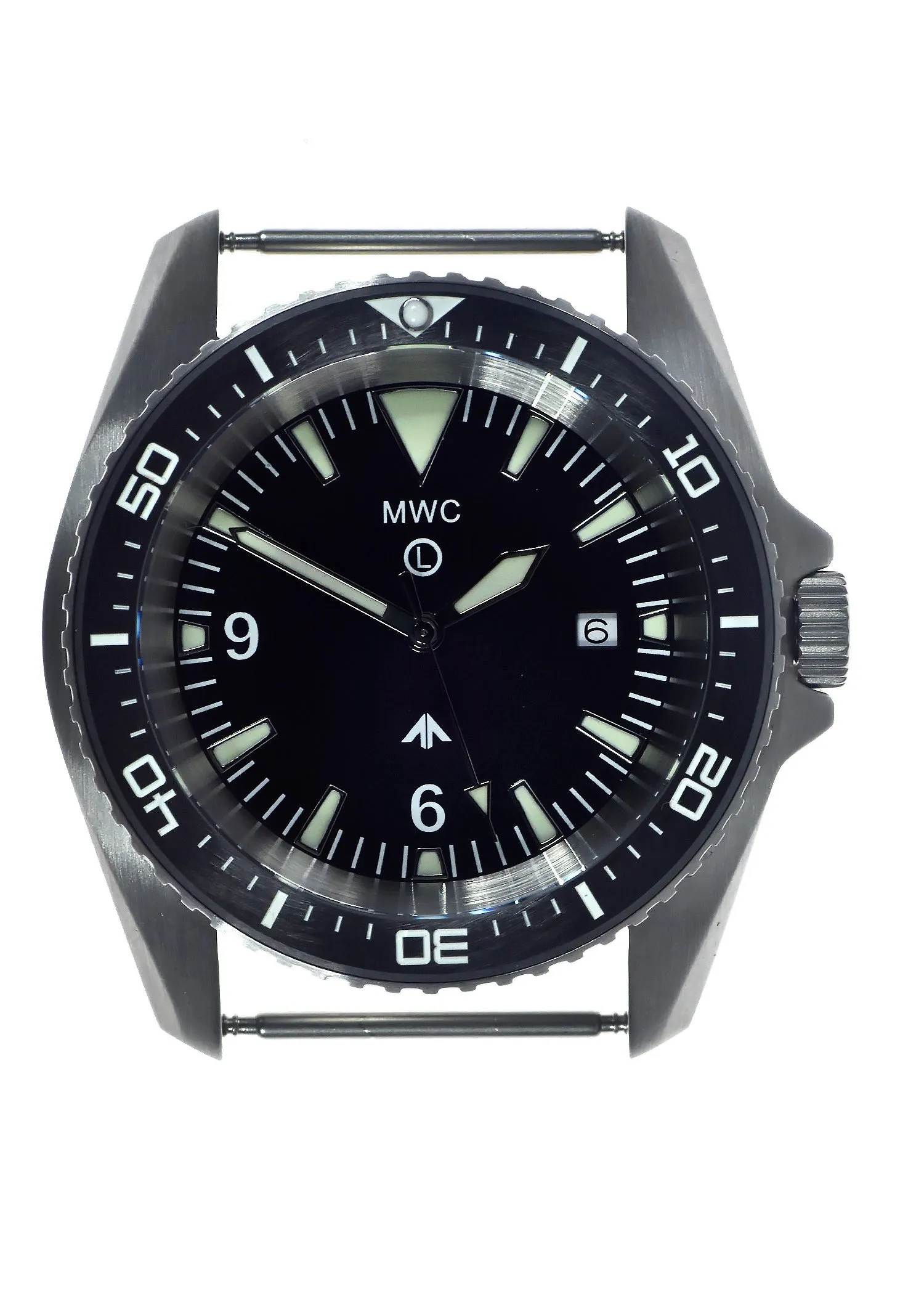 MWC Military Divers Watch in Stainless Steel Case with Sapphire Crystal, Ceramic Bezel and Spring Strap Bars (Quartz)