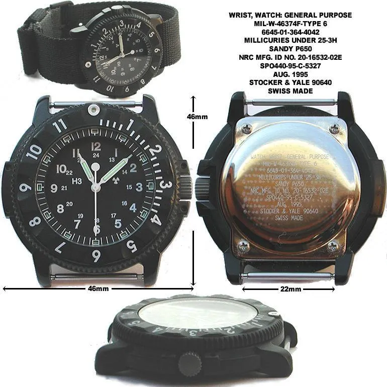 MWC P656 Titanium Tactical Series Watch with GTLS Tritium, 24 Jewel Automatic Movement and Sapphire Crystal (Date Version)