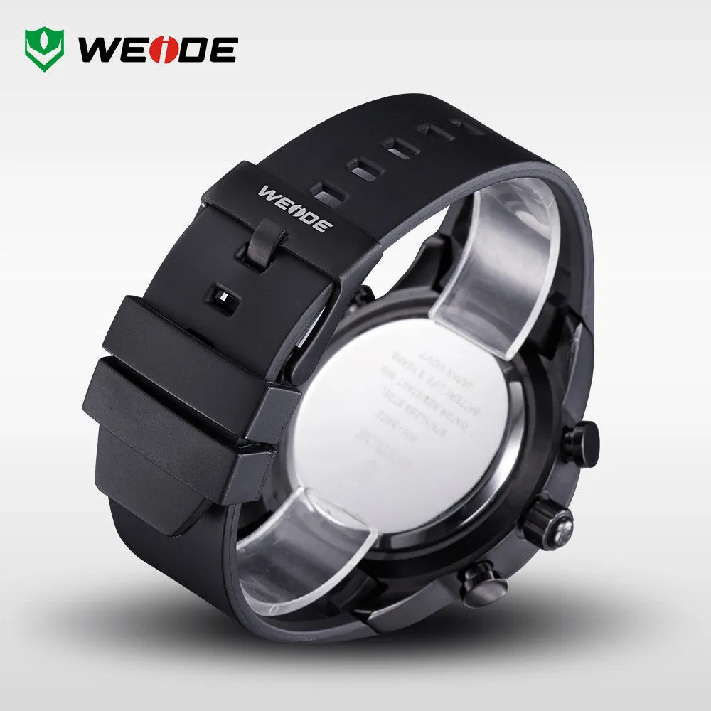 New WEIDE Unique Design Fashion Men Sports Full Steel Watches Men's Quartz Military Army Diver Full Steel Watch