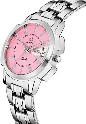 OPTIMA Day and Date Unique Pink Dial