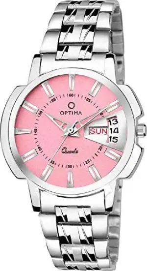 OPTIMA Day and Date Unique Pink Dial