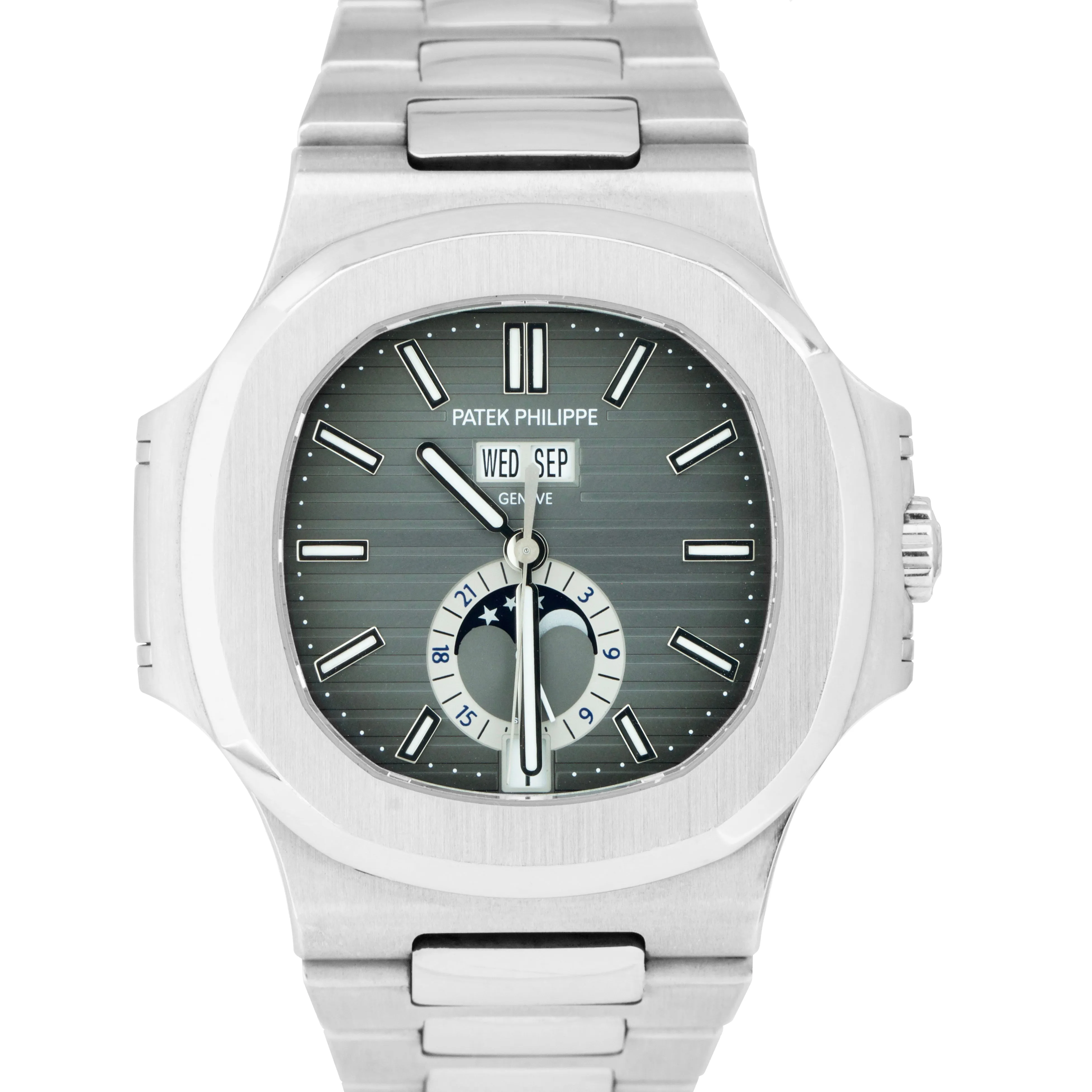 Patek Philippe NAUTILUS 40.5mm Annual Calendar Moonphase Watch 5726 / 1A-001 B P