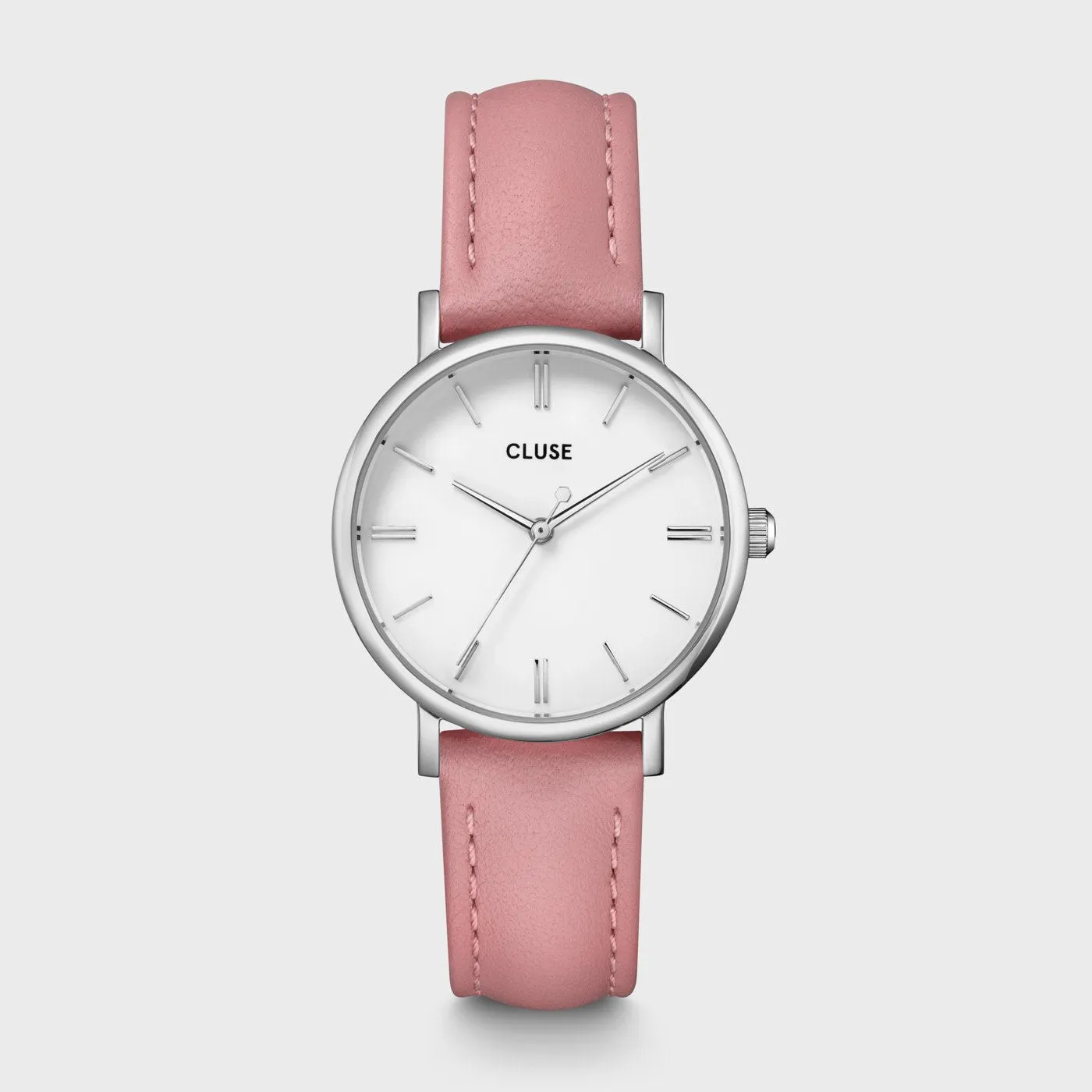 Pavane Petite Leather Pink, Silver Colour