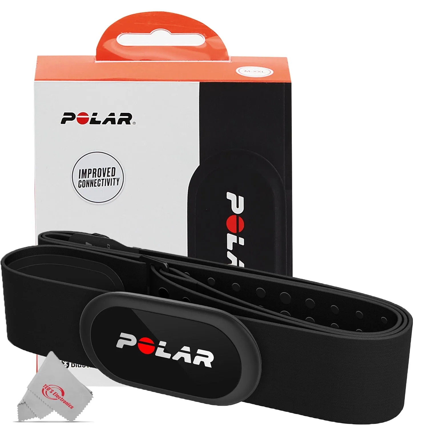 Polar Improved Connectivity H10 Heart Rate Sensor Monitor Bluetooth, ANT  Enabled for Sizes M-XXL