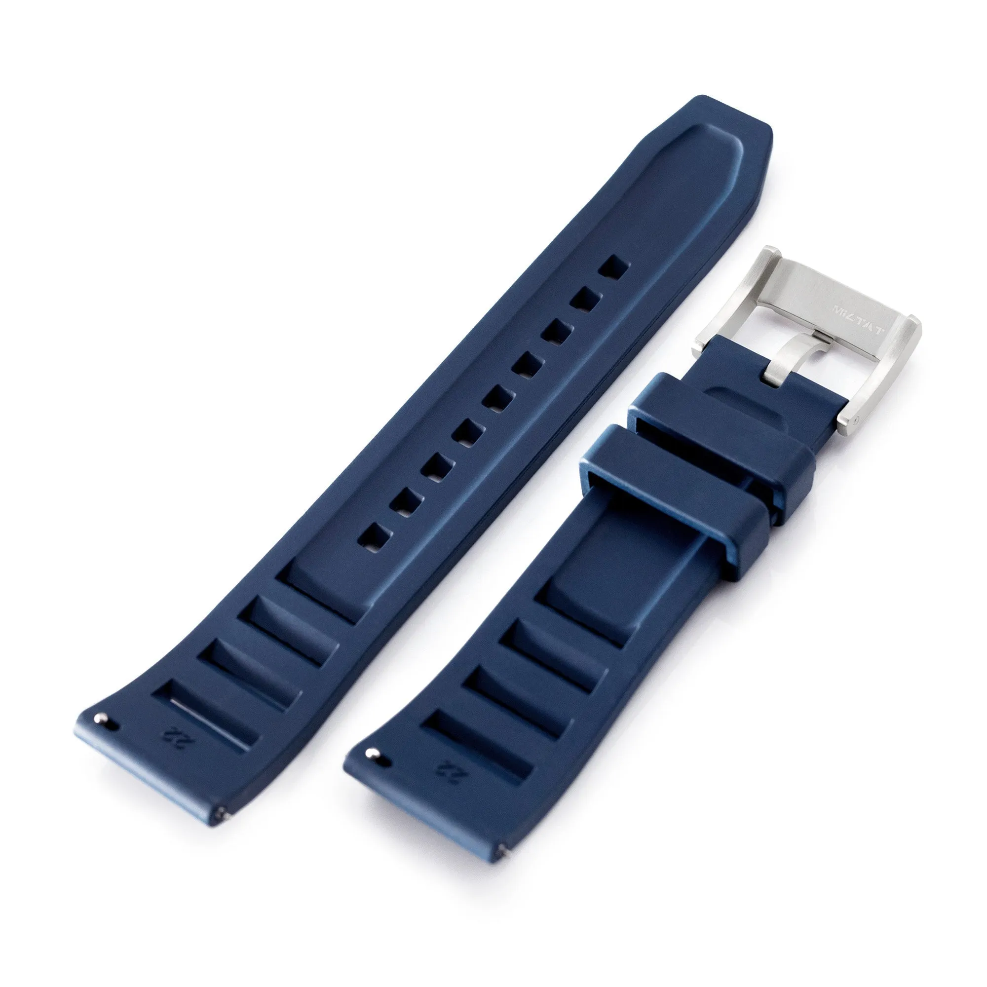 Quick Release Navy Blue RM Vented FKM rubber watch strap