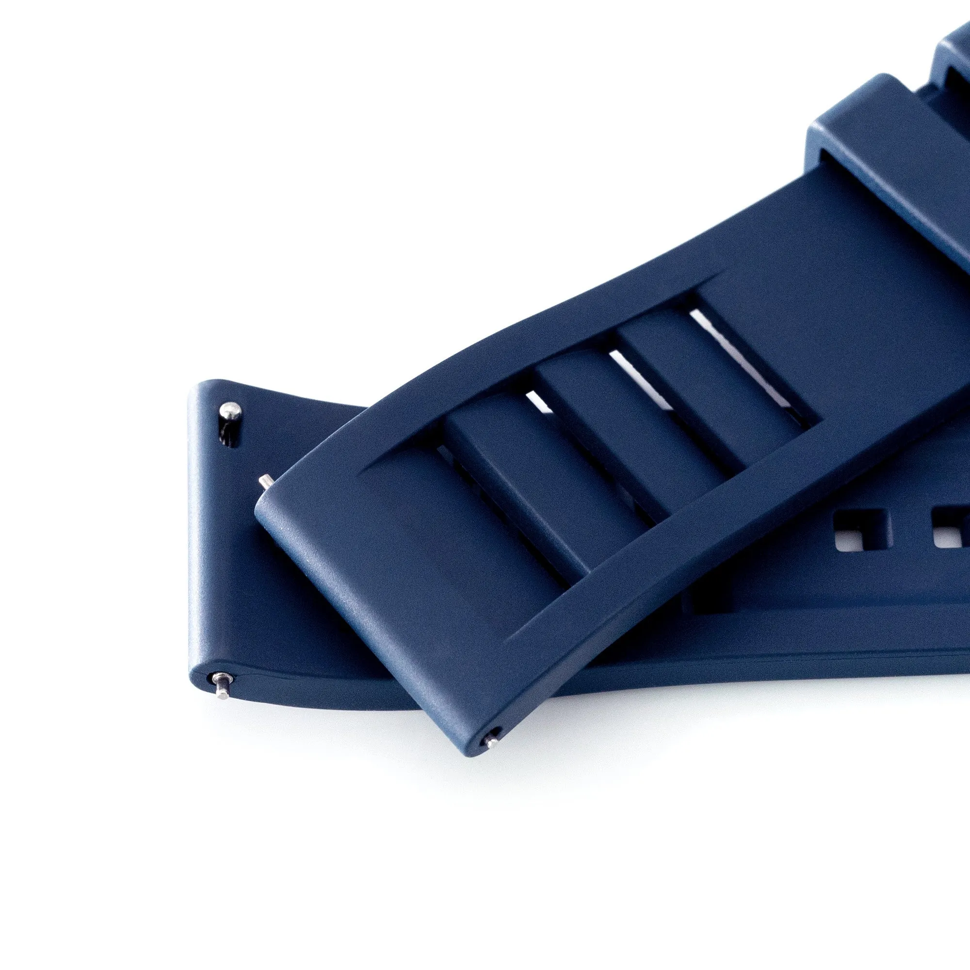 Quick Release Navy Blue RM Vented FKM rubber watch strap