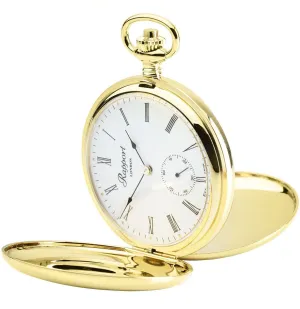 RAP Pocket Watch Mechanical Double Hunter Gold Plated