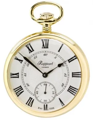 RAP Pocket Watch Mechanical Open Face Gold Plated