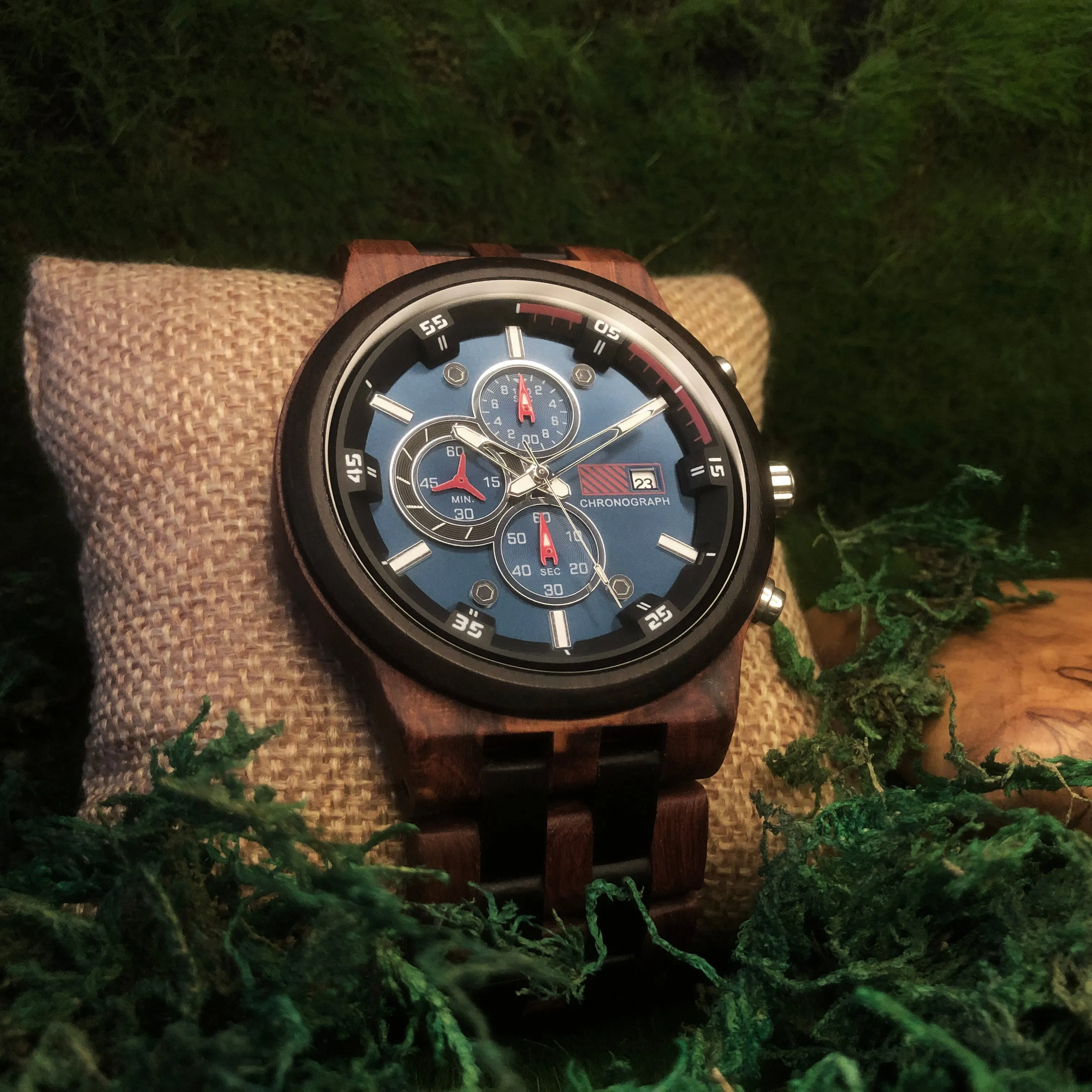 Rio - Red Sandalwood & Ebony Chronograph