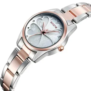 SKONE Women Watch Dress Casual Watch Stainless Steel Strap Japan Analog Display Quartz Watch Women's Wristwatch