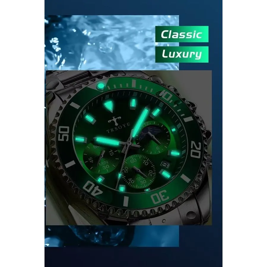 Sturdy Luminous Business Watch with Extra Weight for Durability