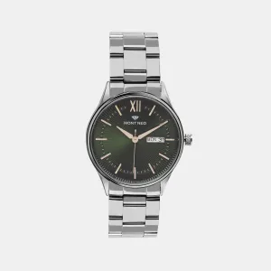 Stylish Green Analog Men Stainless Steel Watch 8007T-M1114