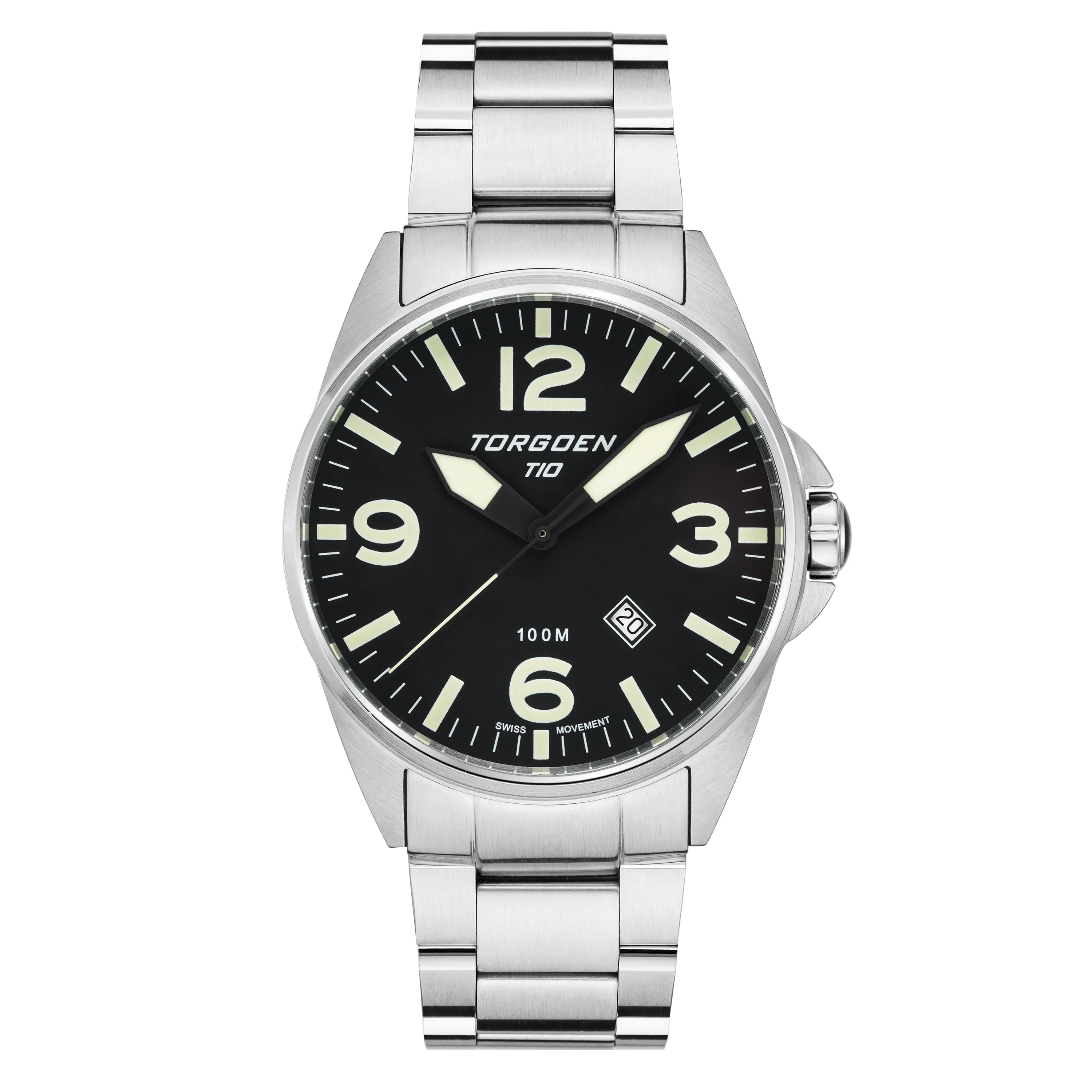 T10 Black | 44mm, Metal Strap