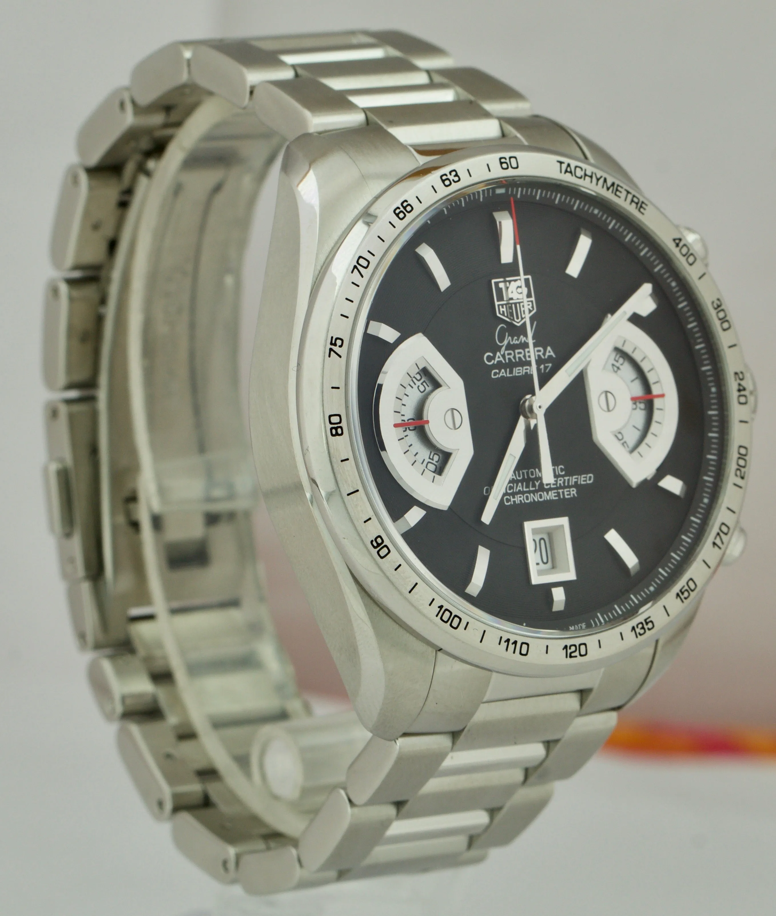 TAG Heuer Grand Carrera Chronograph Calibre 17 Black Automatic CAV511 43mm Watch