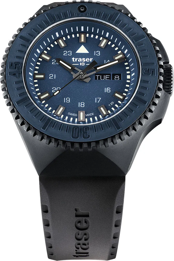 TH3 Watch P69 Black Stealth Blue Rubber