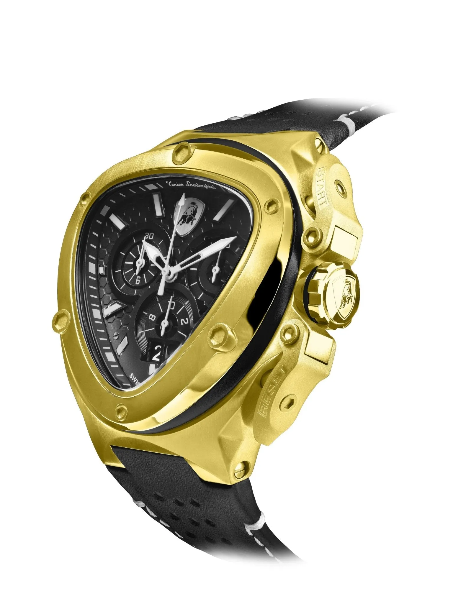 Tonino Lamborghini Spyder X Chronograph Watch Date Gold T9XD-YG