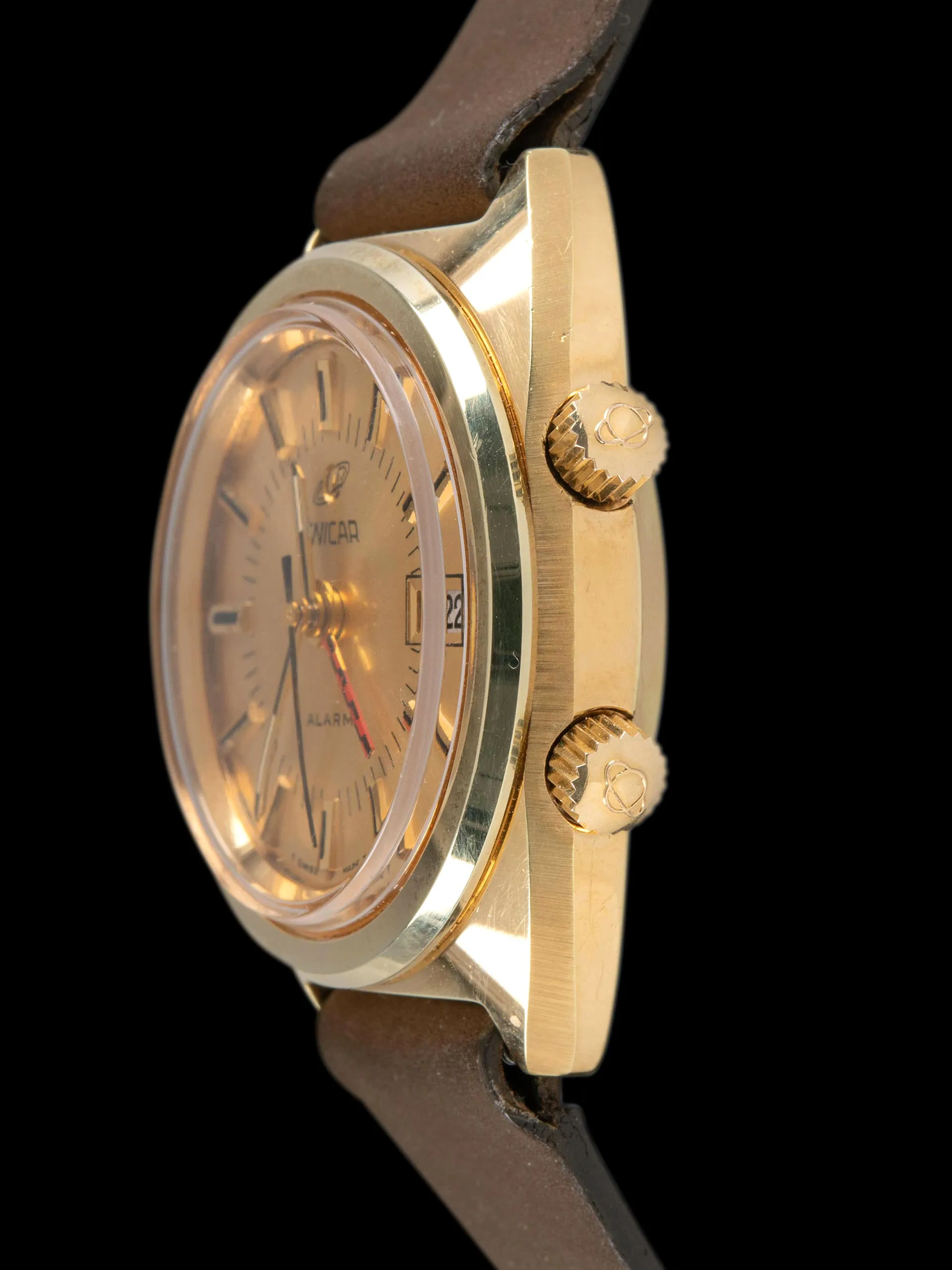 *Unpolished* 1960s Enicar Alarm 'Gold Plated' (Ref. 477-01-02)