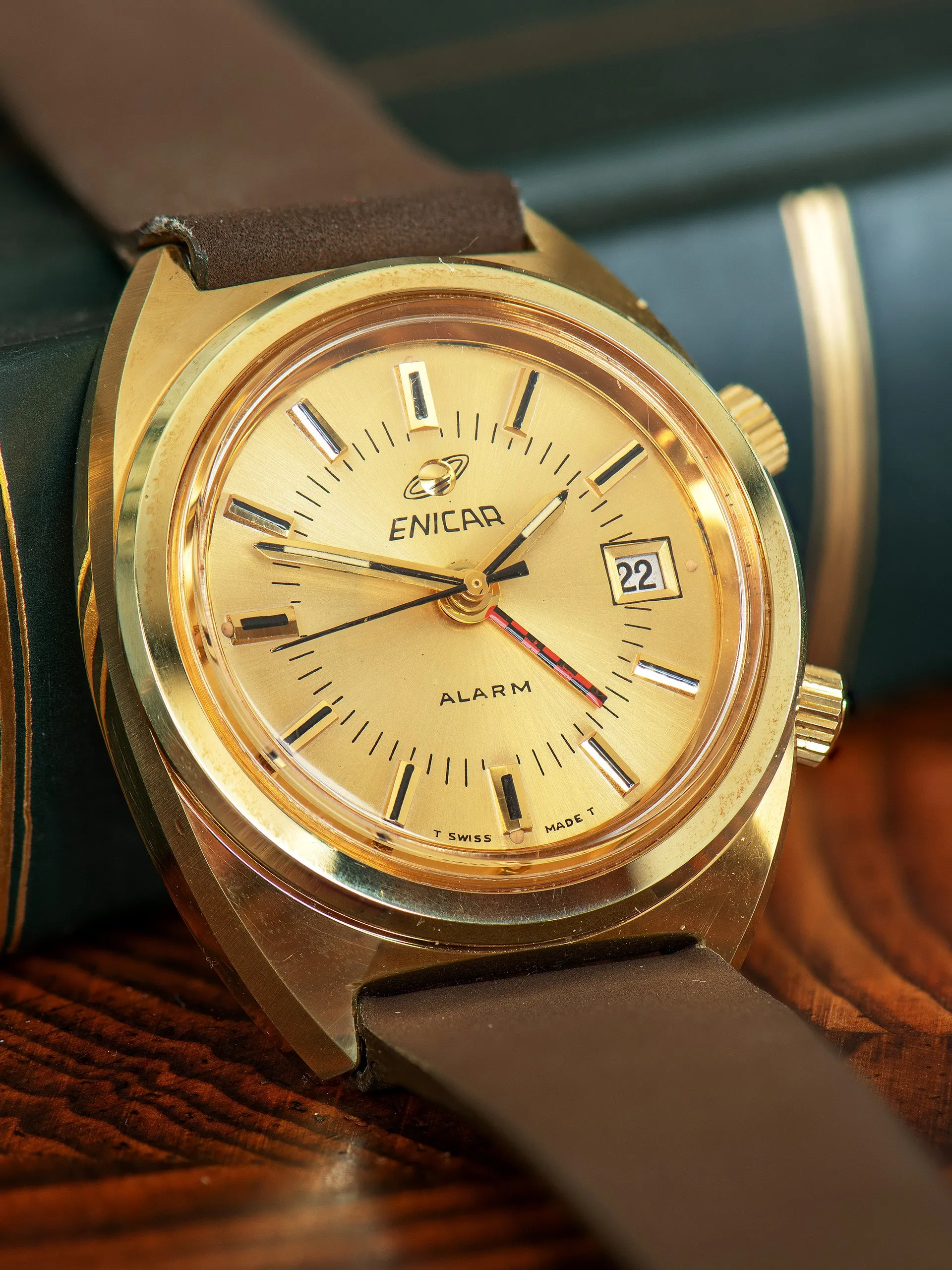 *Unpolished* 1960s Enicar Alarm 'Gold Plated' (Ref. 477-01-02)