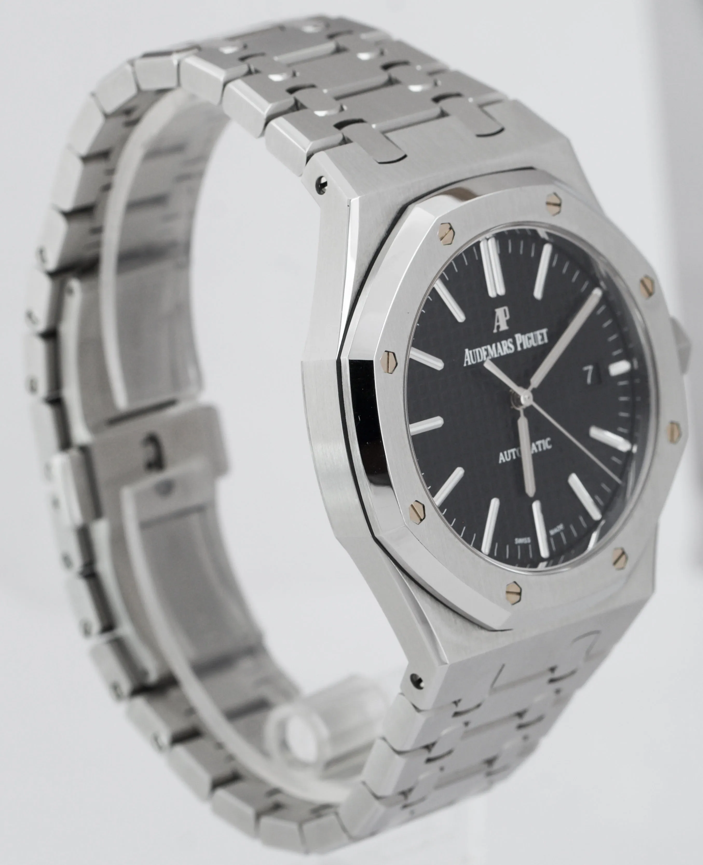 UNPOLISHED Audemars Piguet Royal Oak Black 41mm 15400ST.OO.1220ST.01 Steel Watch