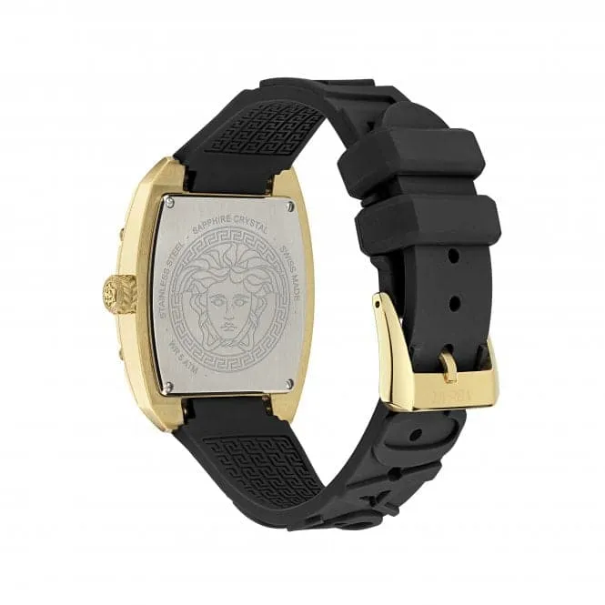 Versace Dominus Black Guilloch Sapphire Watch VE8K00624