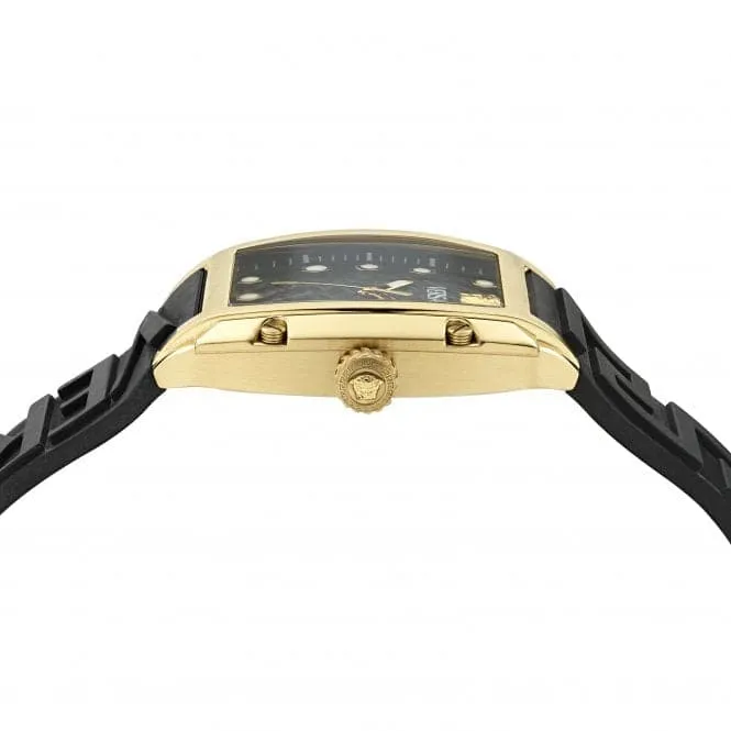 Versace Dominus Black Guilloch Sapphire Watch VE8K00624