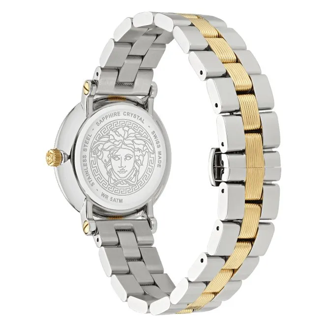 Versace Ladies Coin Edge Stainless Steel Watch VE7F00423