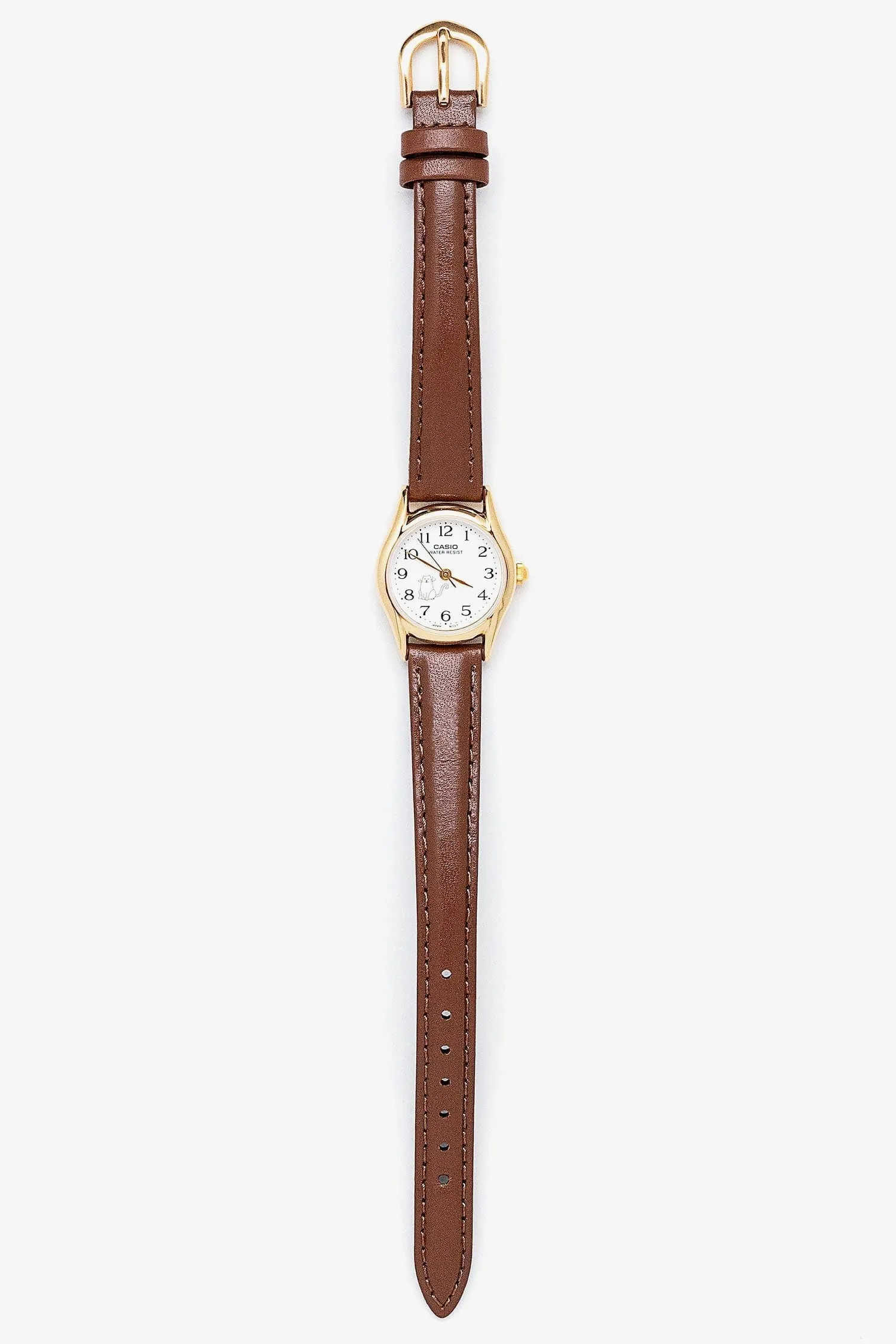 WCHAMEOW - Casio Women's Cat Leather Watch