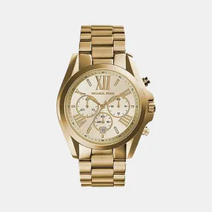 Women's Gold Stainless Steel Chronograph Watch MK5605