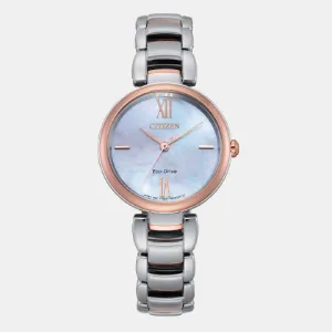 Women's Pink Eco-Drive Stainless Steel Watch EM0536-84Y