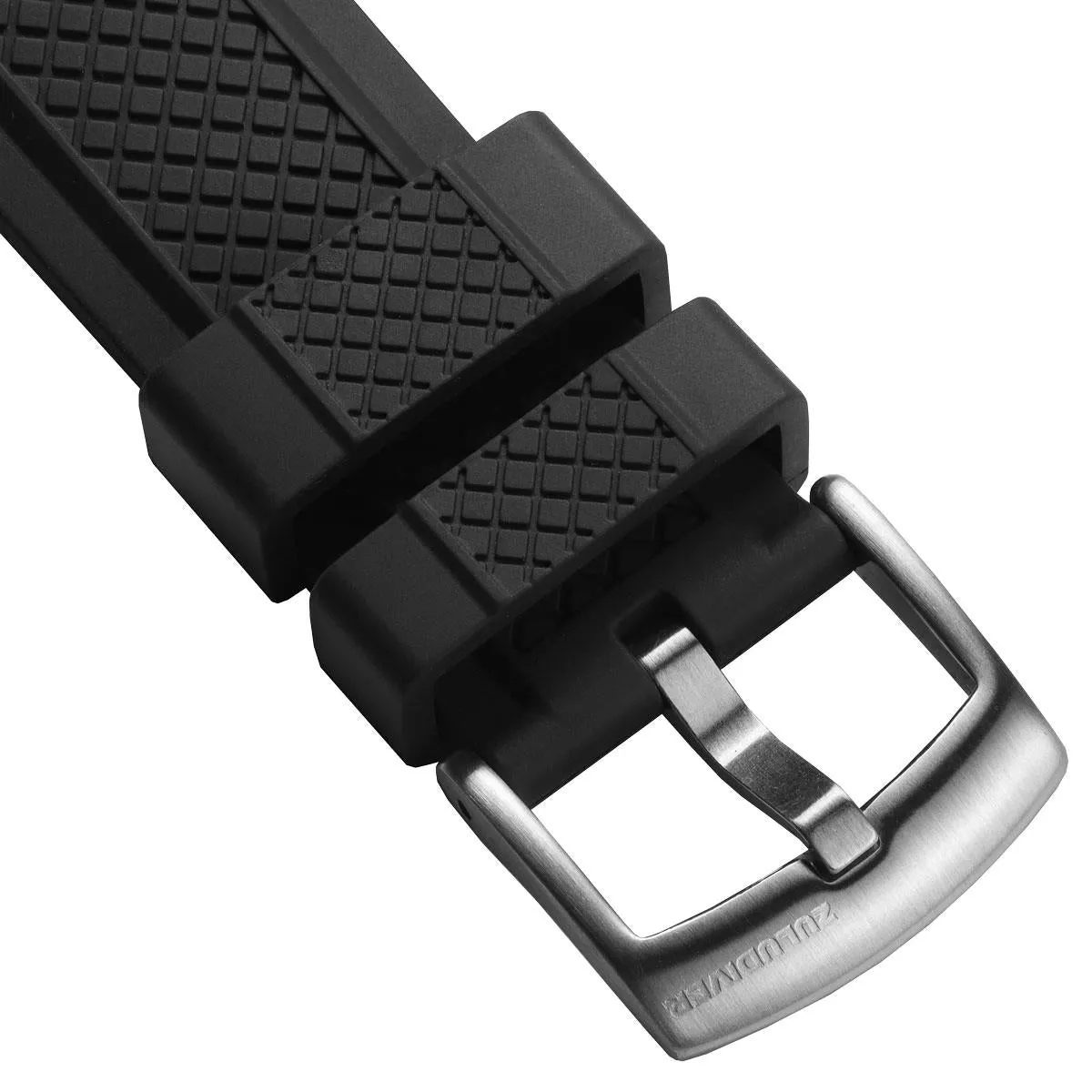 ZULUDIVER Hartland FKM Rubber Watch Strap - Black